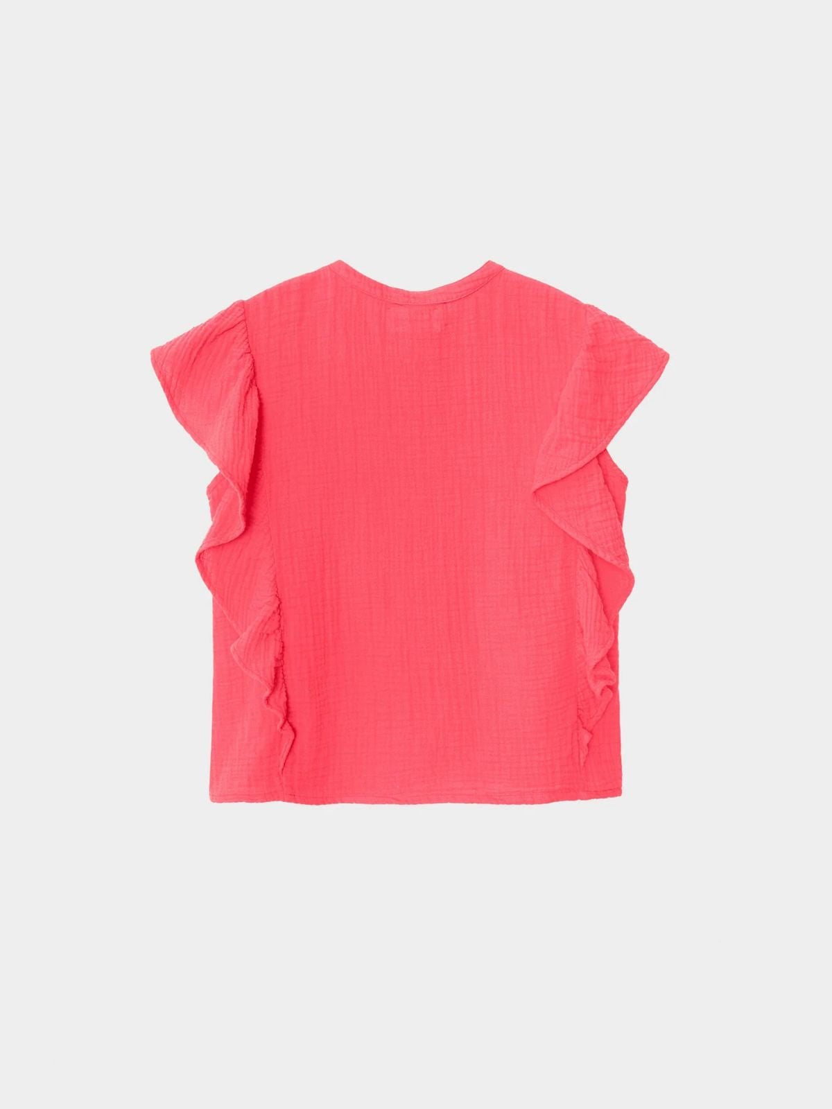 Ashlyn Frill Blouse - Red Reef