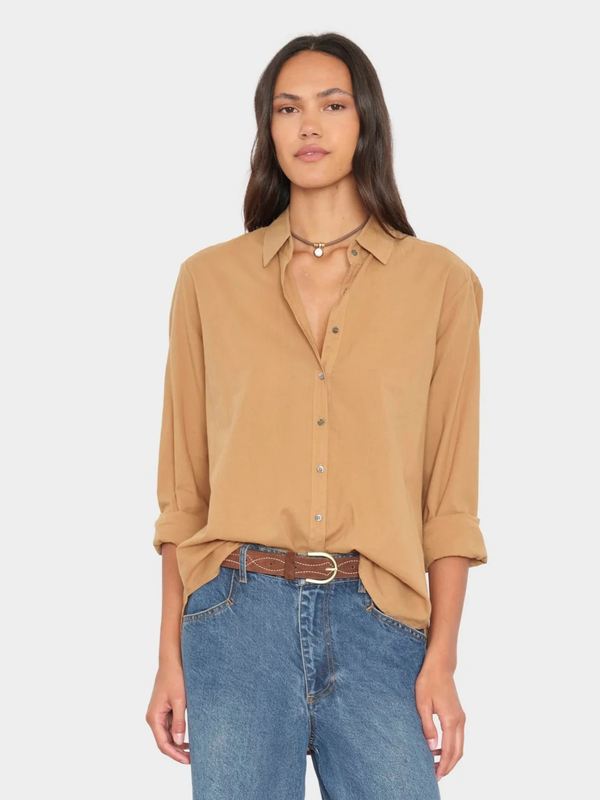 Bowie Poplin Shirt - Tobacco