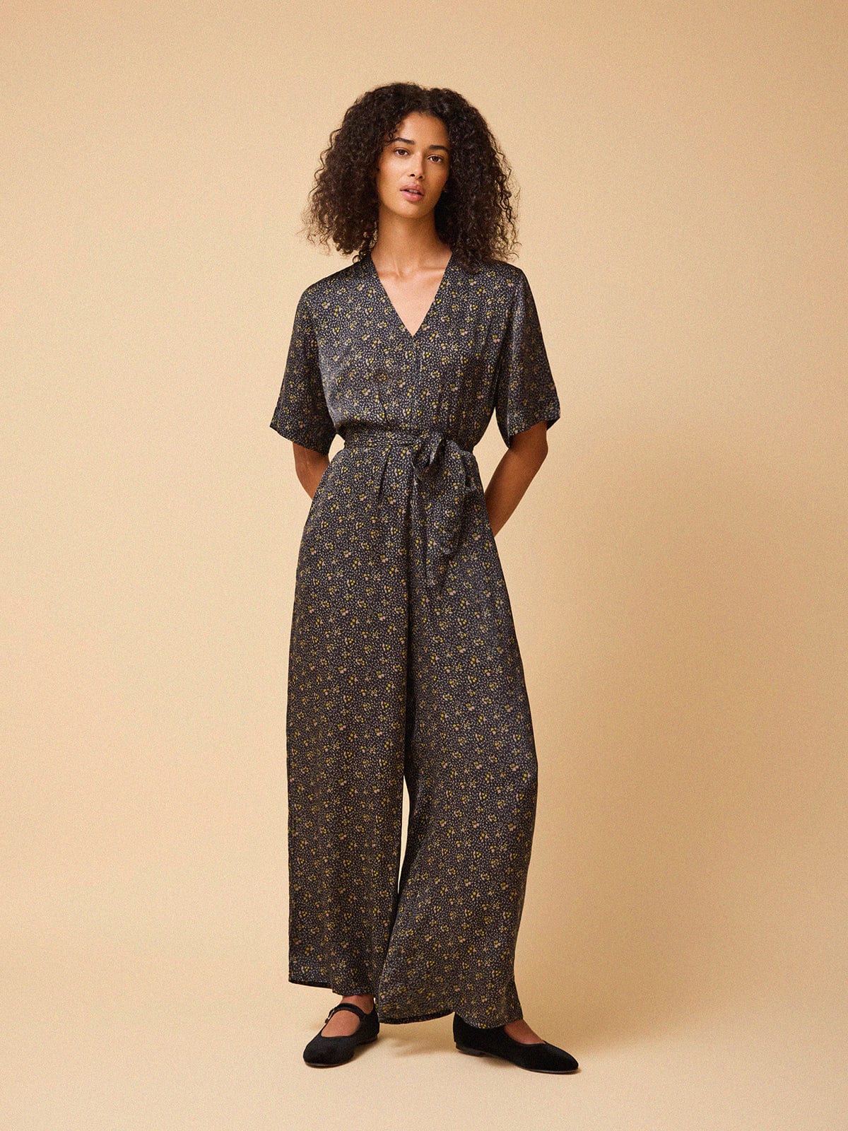 Iris Fashion - BY IRIS - Robin Satin Jumpsuit – Black