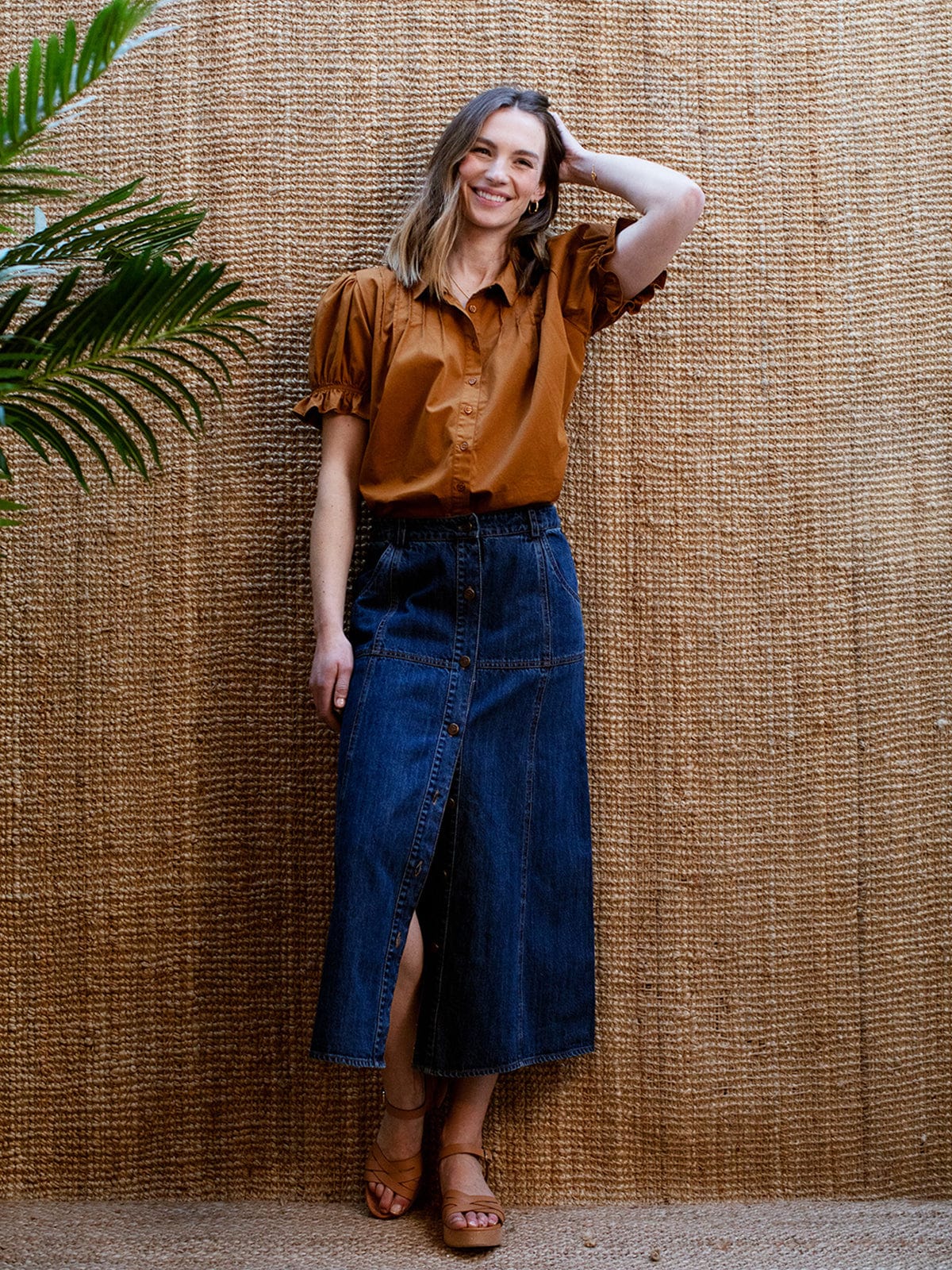 Iris Fashion - BY IRIS - Maddox Button Denim Skirt