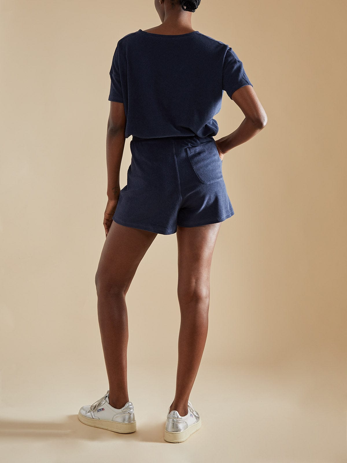 Iris Fashion - BY IRIS - Kiara Terry Towelling Shorts - Navy