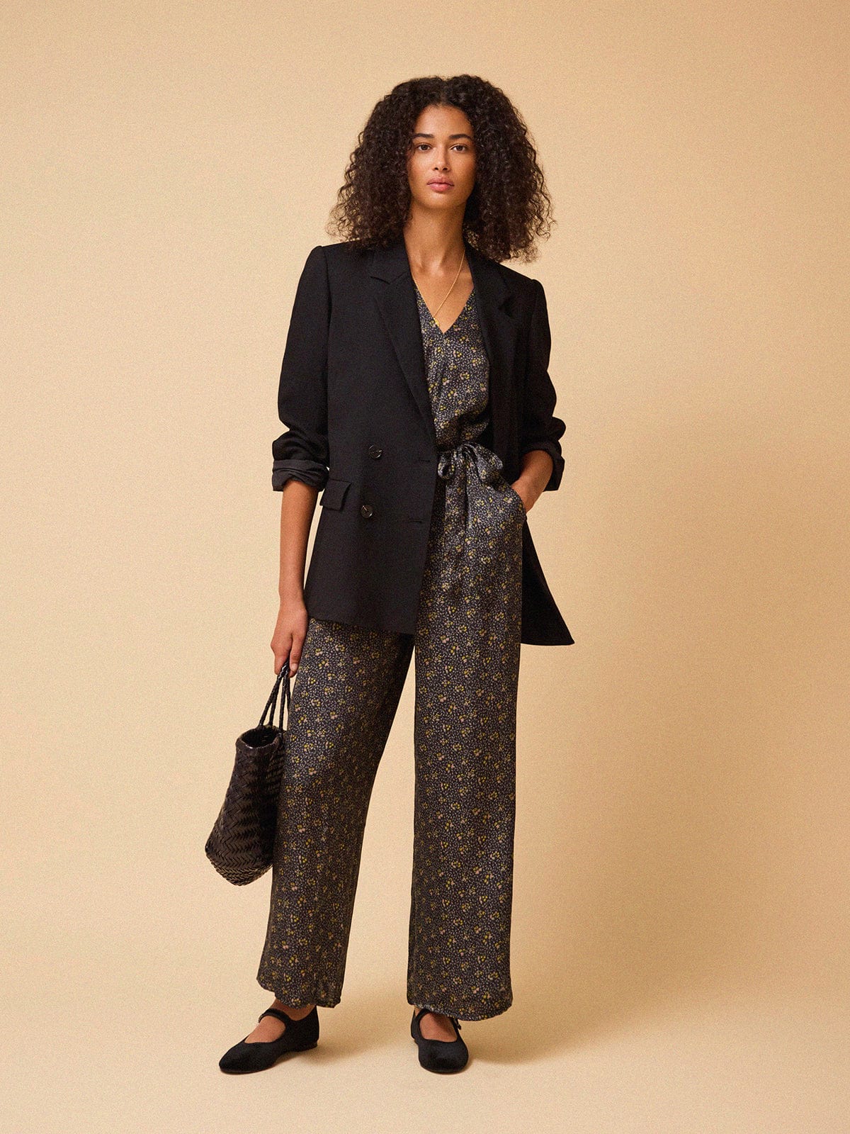 Iris Fashion - BY IRIS - Robin Satin Jumpsuit – Black