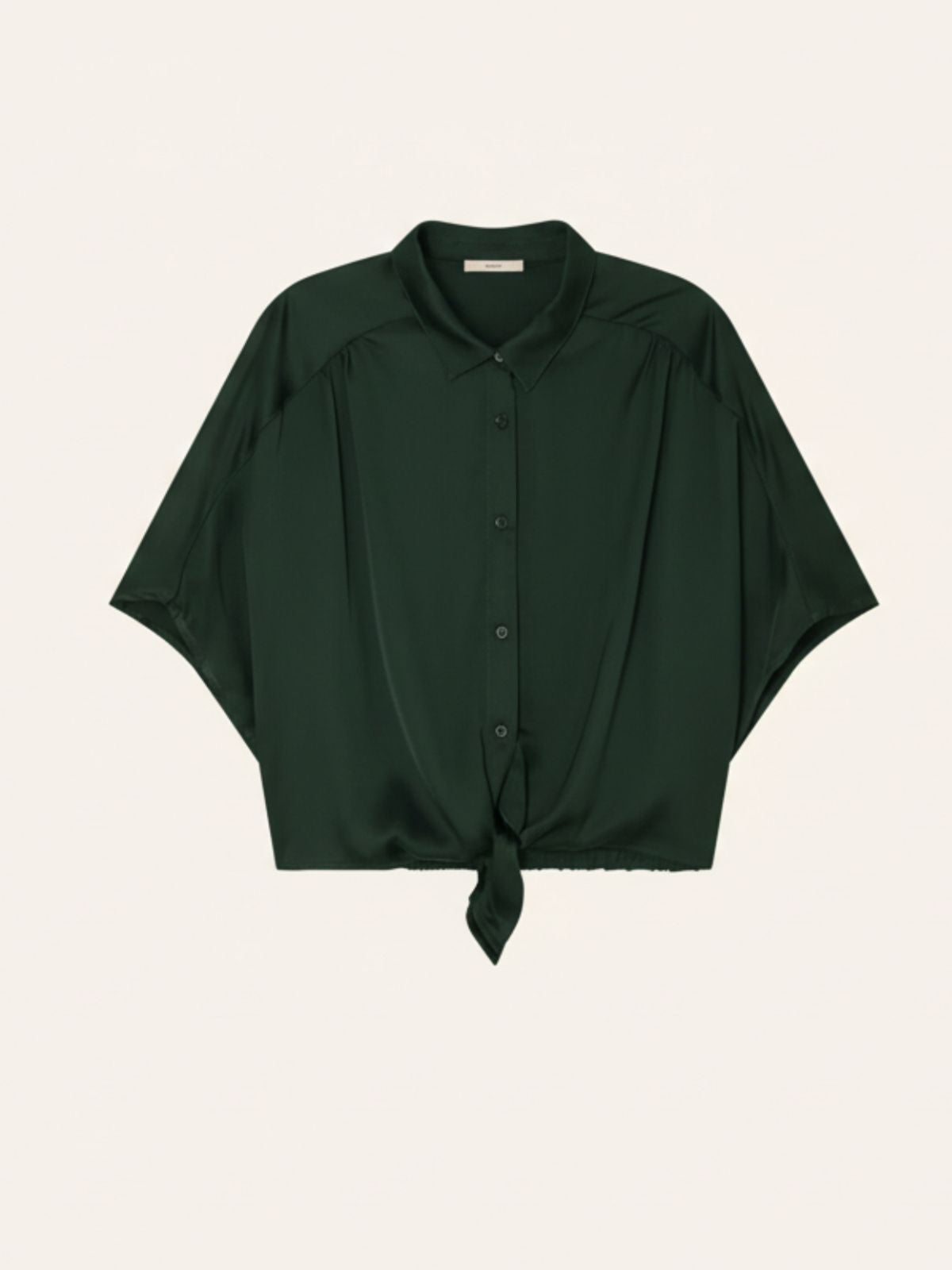 Alfassa Short Knotted Shirt - Smoke Green